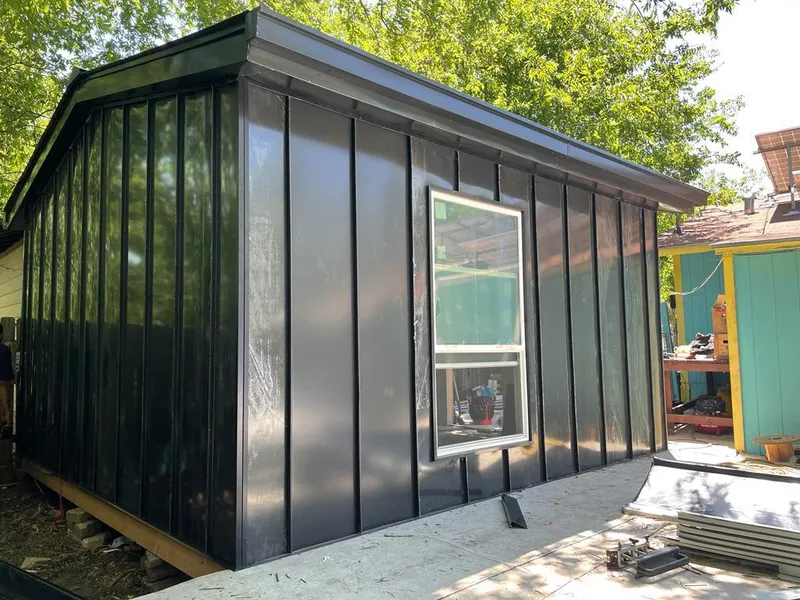 Black standing seam metal wall panels for Metal Roof Installation in Martinez